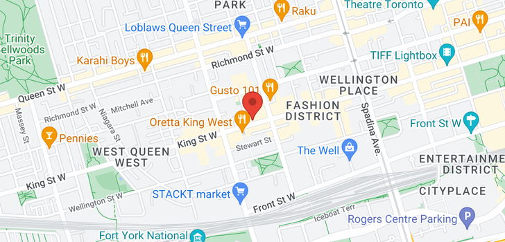 map of 628 KING ST W